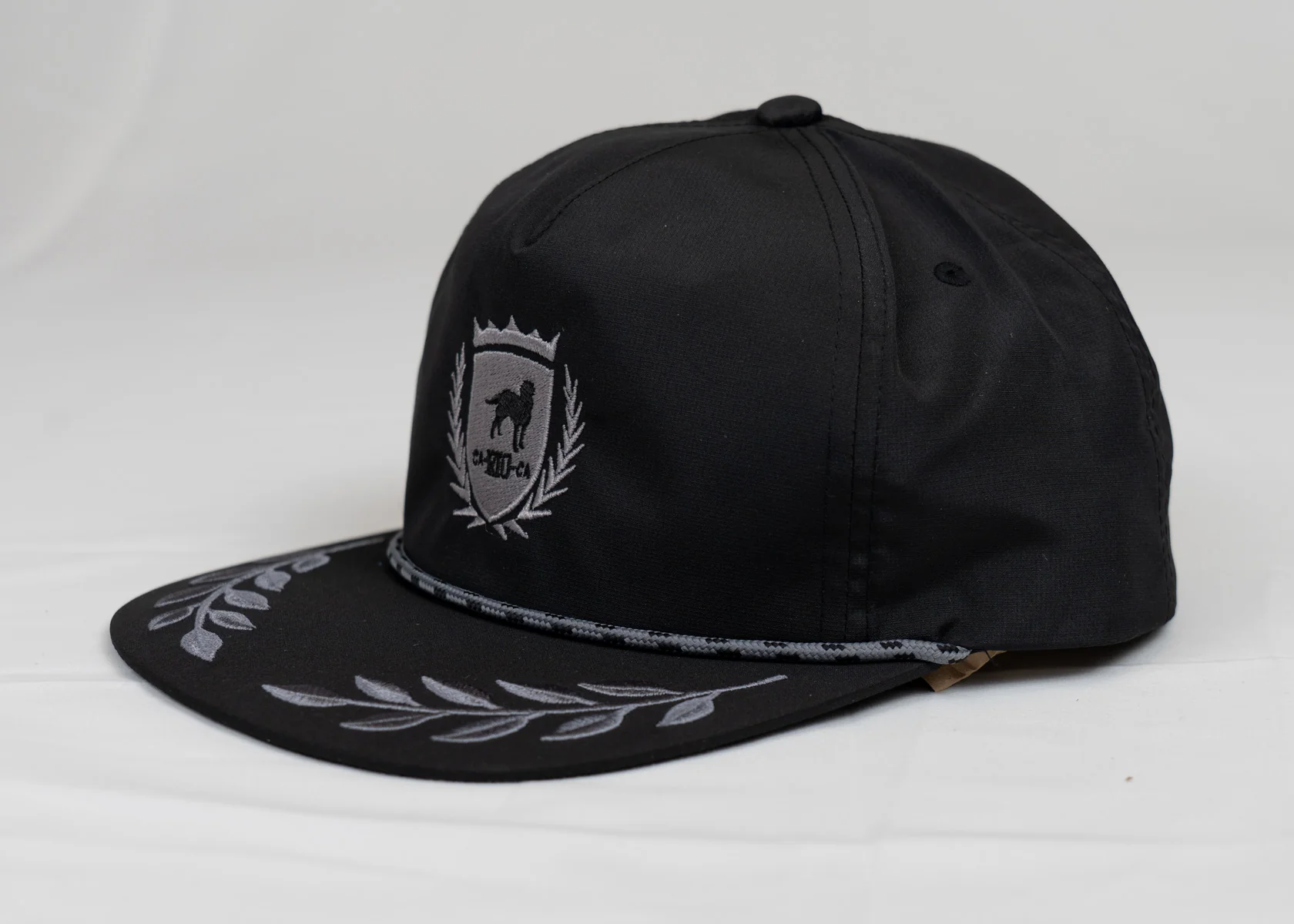 CA-RIO-CA Crest Logo UNSTRUCTURED BAY LEAF SNAPBACK ROPE HAT - Image 3