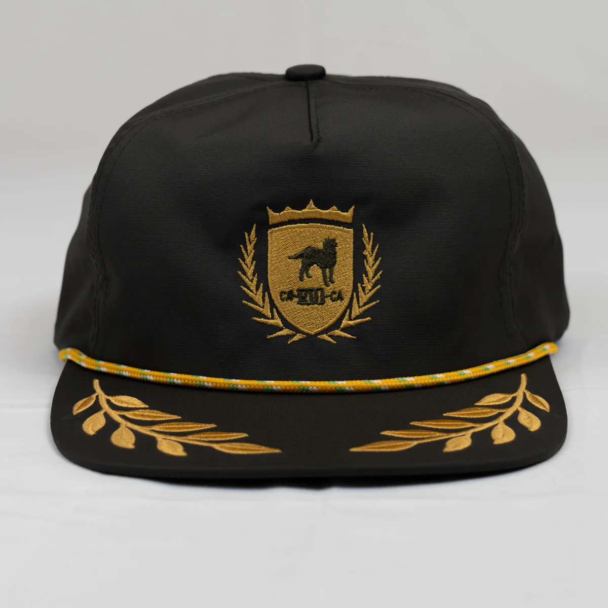 CA-RIO-CA Crest Logo UNSTRUCTURED BAY LEAF SNAPBACK ROPE HAT - Image 8