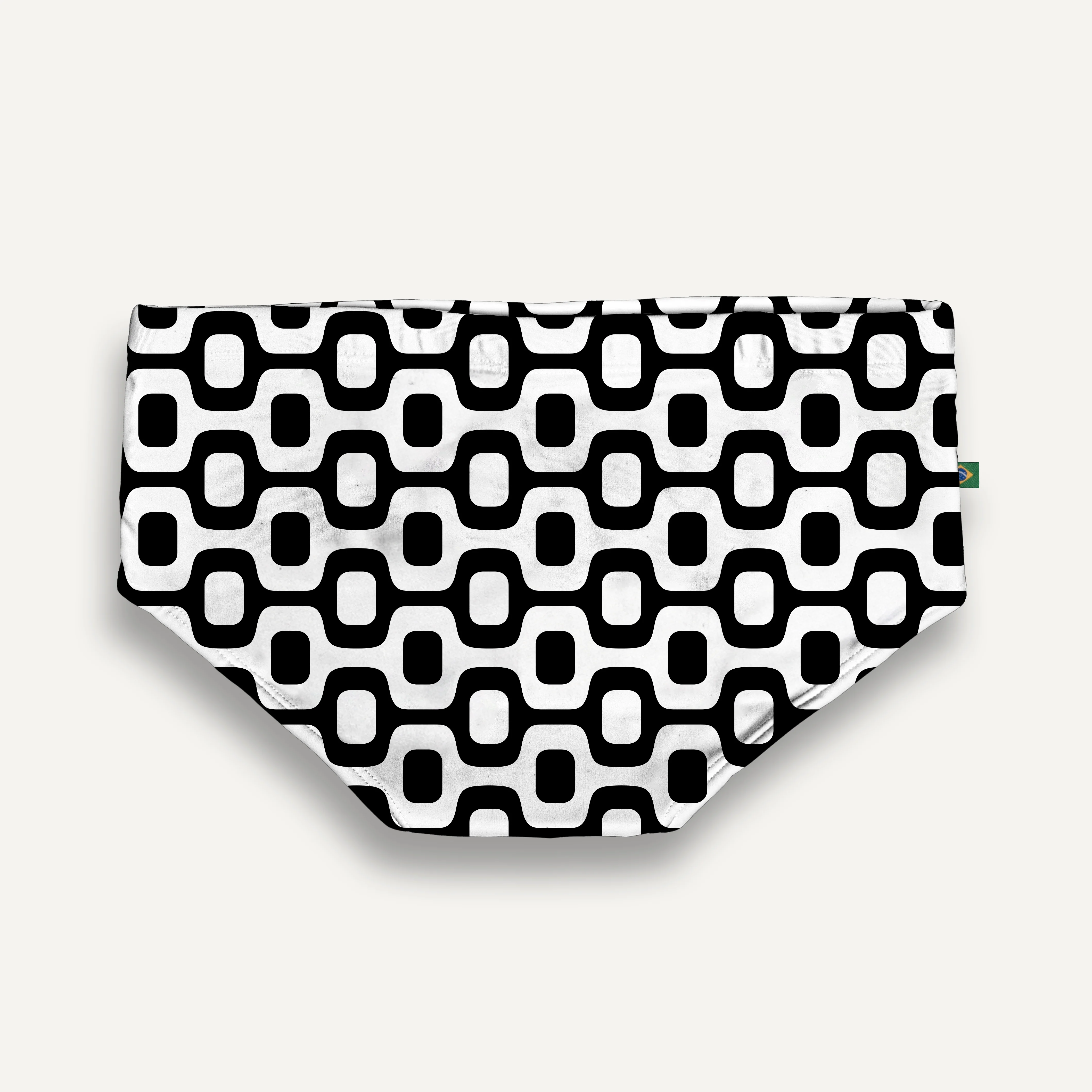 BLACK & WHITE PAVEMENT SUNGA in Brief & Classic cut - Men's Designer Swimwear - *Pre-order - Image 3