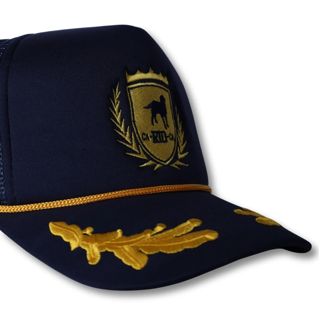 CA-RIO-CA NAVY CAPTAIN HAT with Oak Leaf Trucker Cap - Image 6