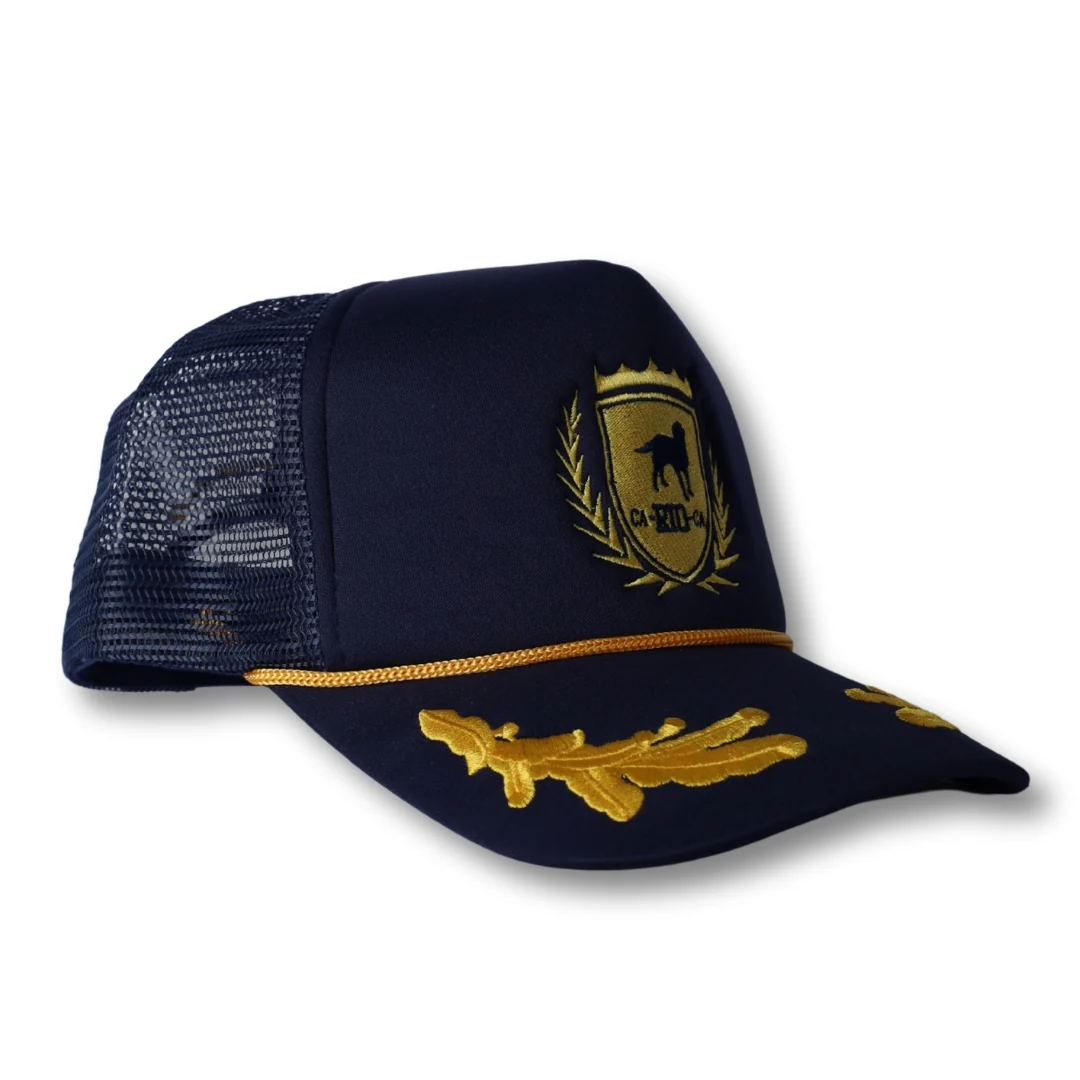 CA-RIO-CA NAVY CAPTAIN HAT with Oak Leaf Trucker Cap - Image 7
