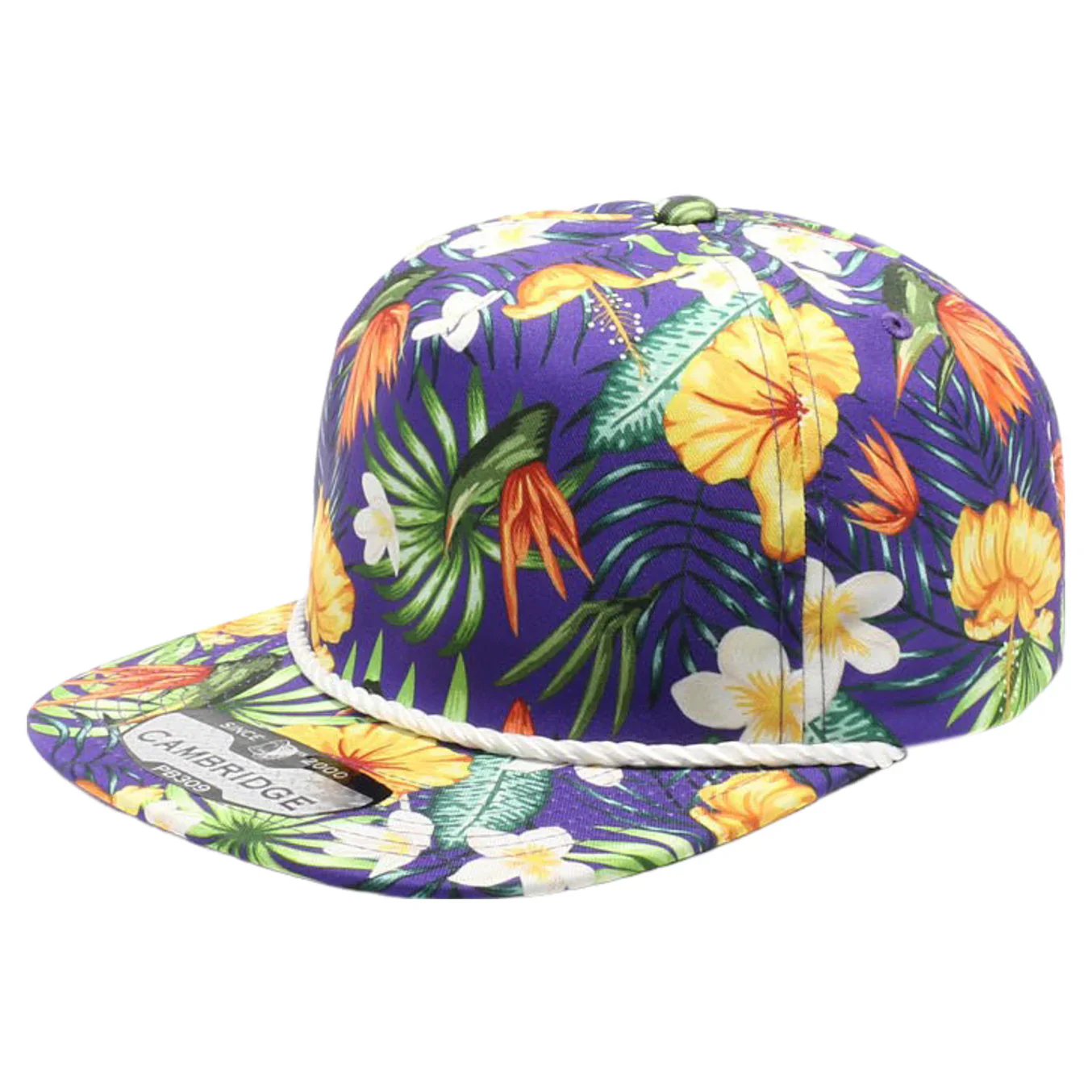 Hawaii Floral Rope Hat in assorted colors - CLEARANCE / FINAL SALES - Image 2