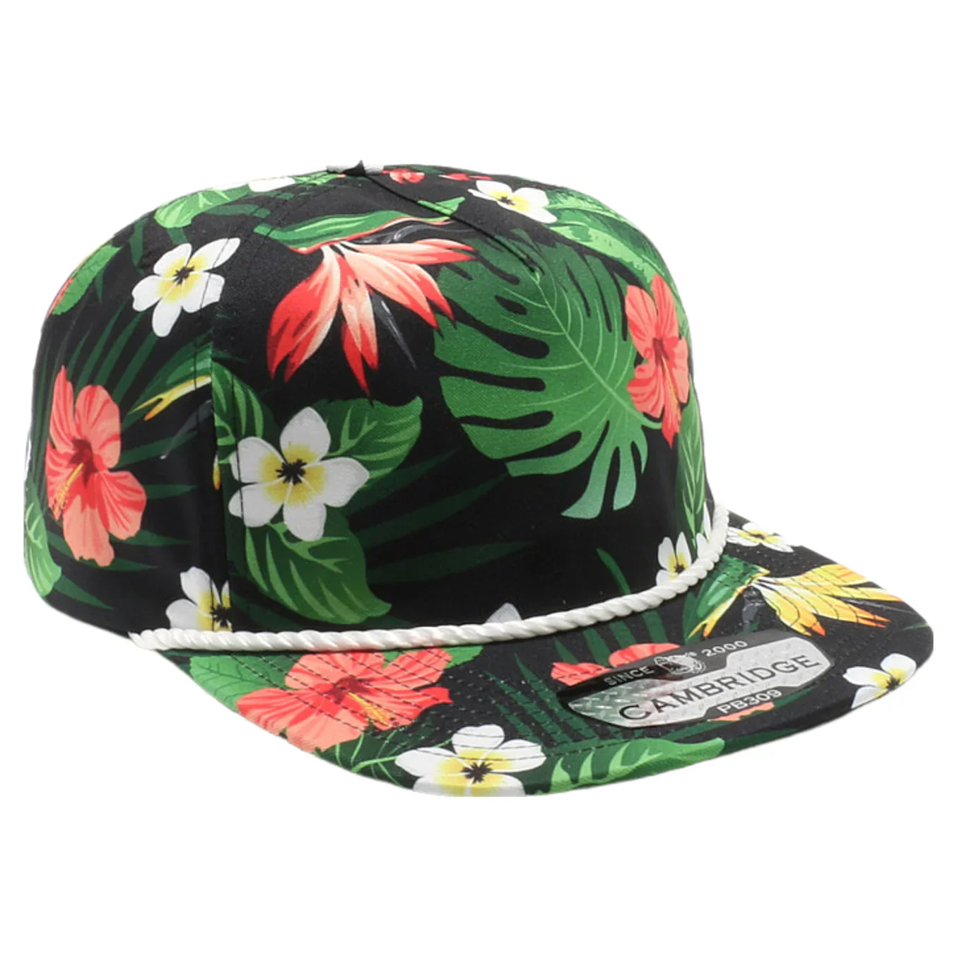 Hawaii Floral Rope Hat in assorted colors - CLEARANCE / FINAL SALES - Image 3
