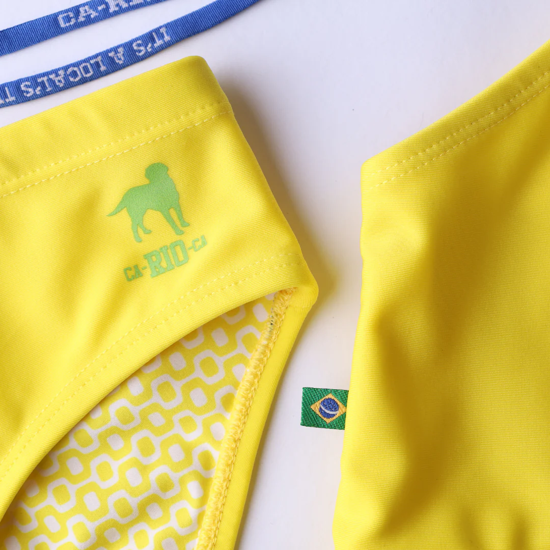 Lemonade Yellow solid Men's Swimming Sunga - Beachwear for Men - Image 3