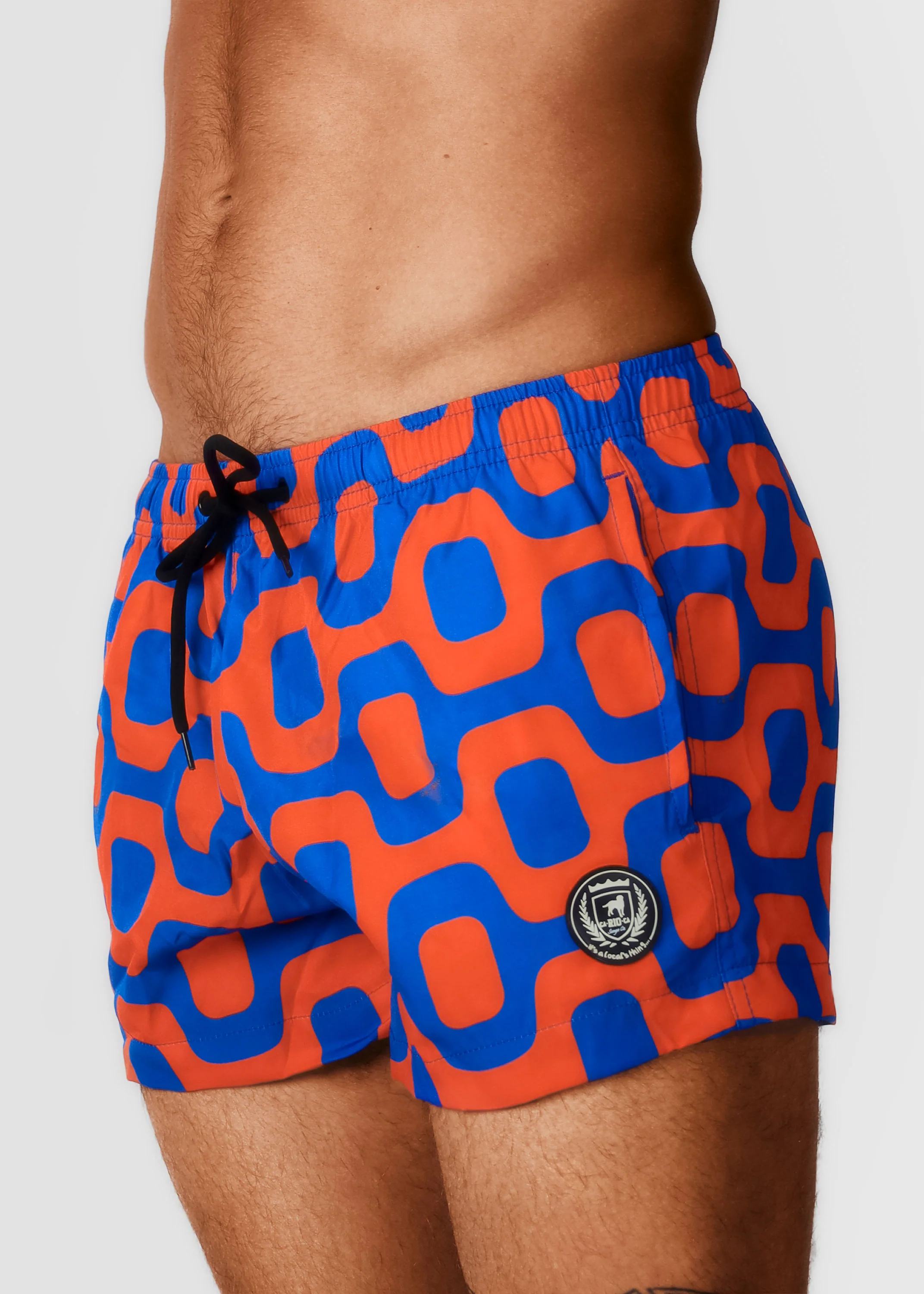ORANGE & BLUE PAVEMENT SHORTS - Italian Shorts - Image 5