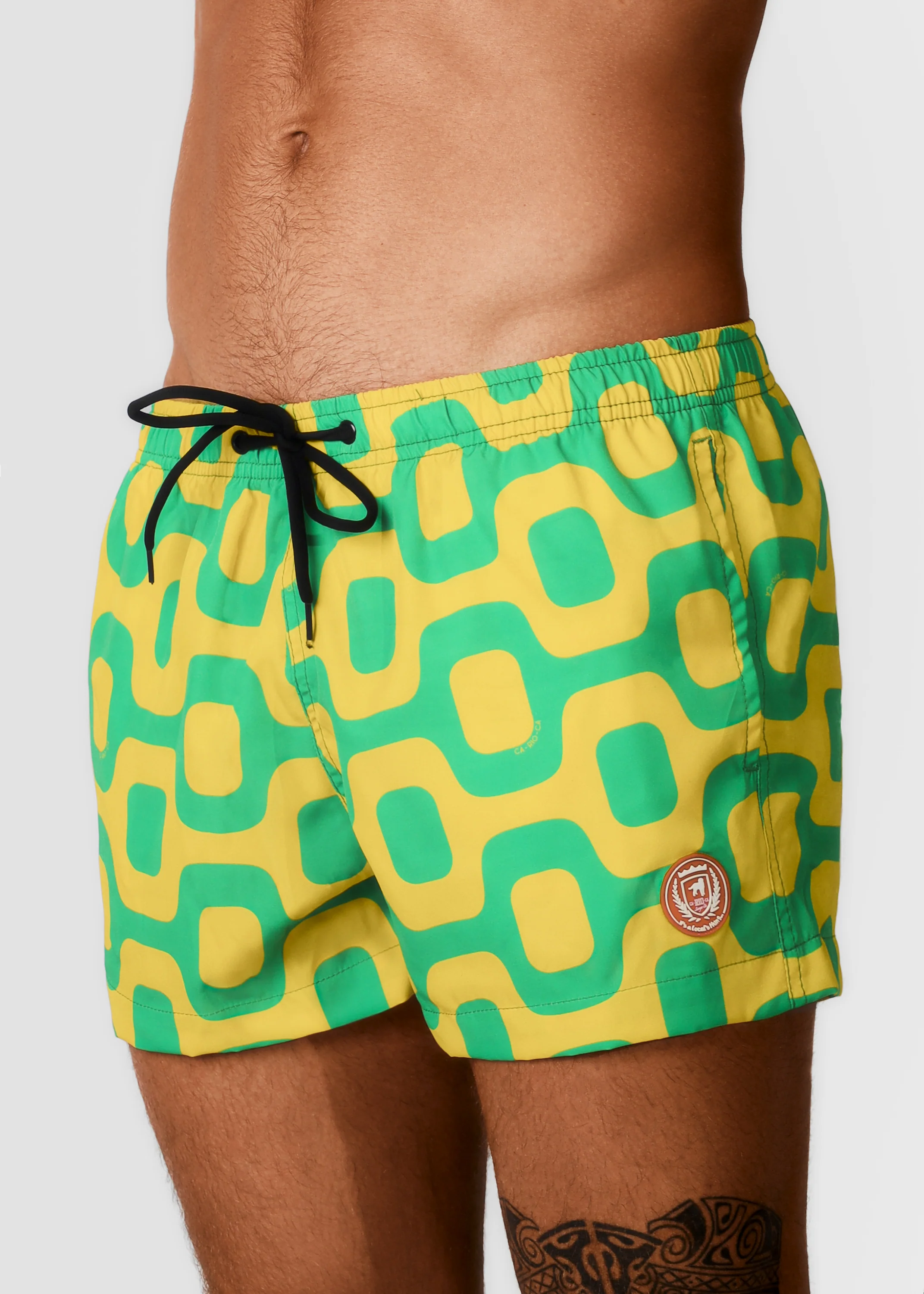 GREEN & YELLOW PAVEMENT - Italian Shorts - Image 4