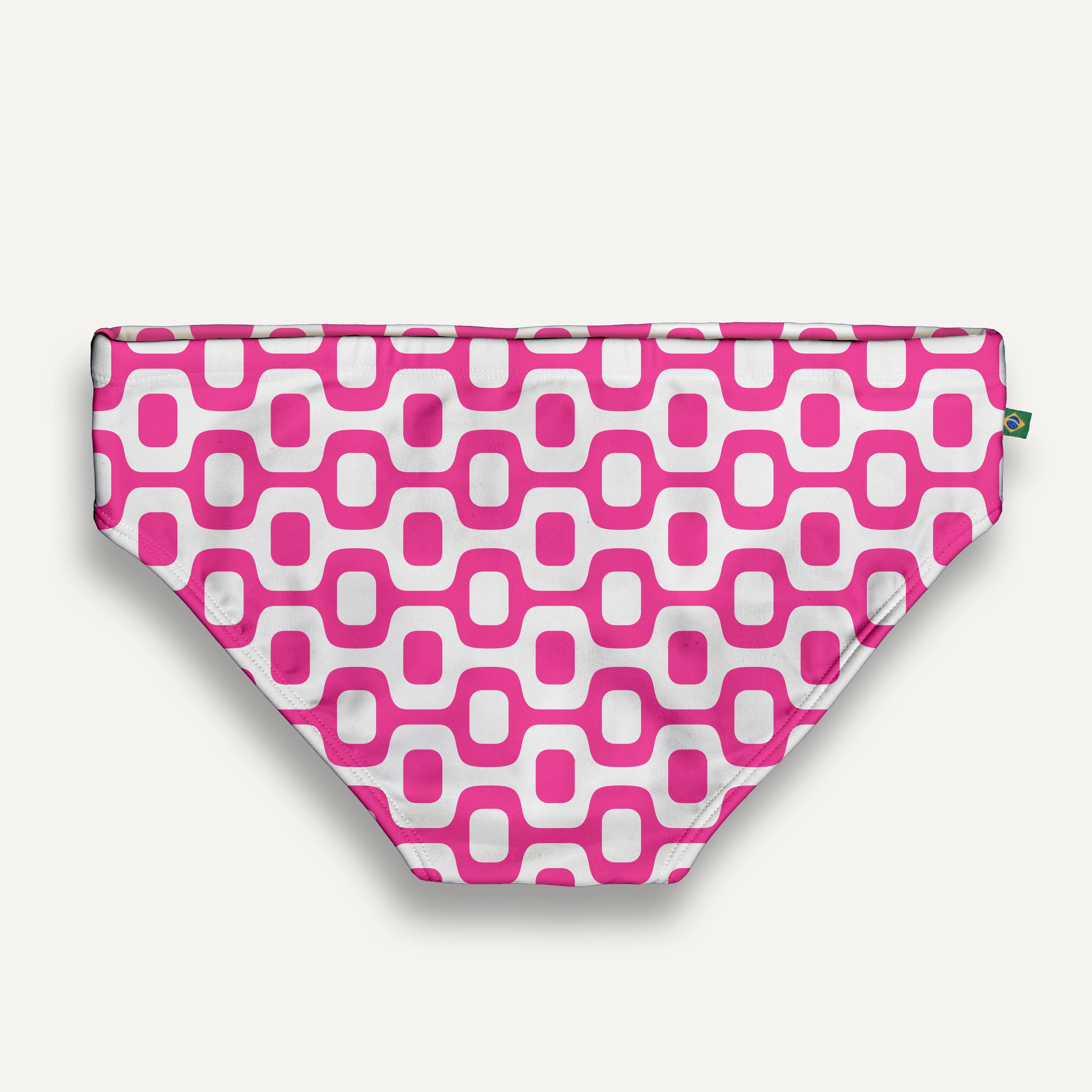 PINK & WHITE PAVEMENT SUNGA in Brief & Classic cut - Men's Designer Swimwear - *PRE ORDER - Image 4