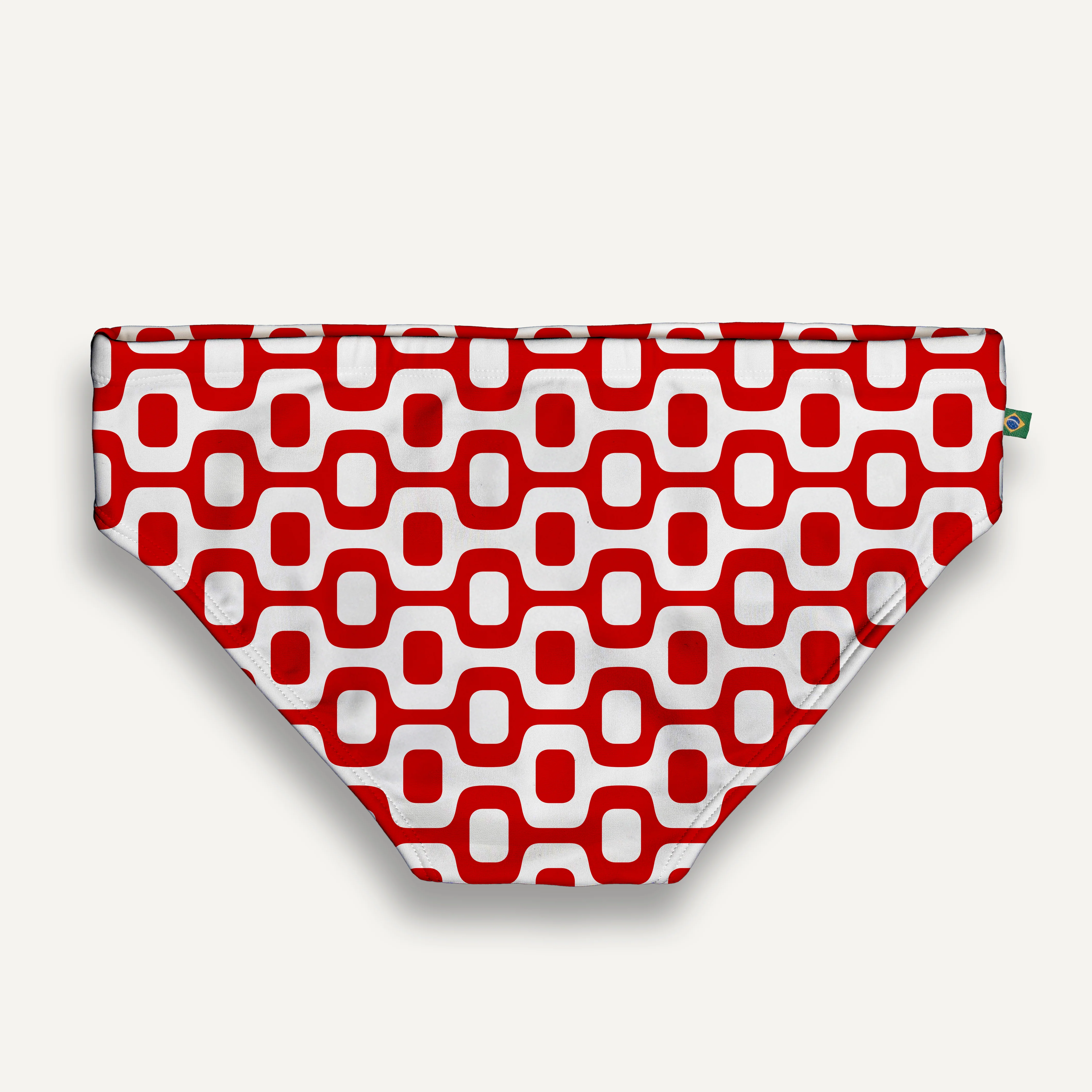 RED & WHITE PAVEMENT SUNGA in Brief & Classic cut - Men's Designer Swimwear - *Pre-order - Image 3