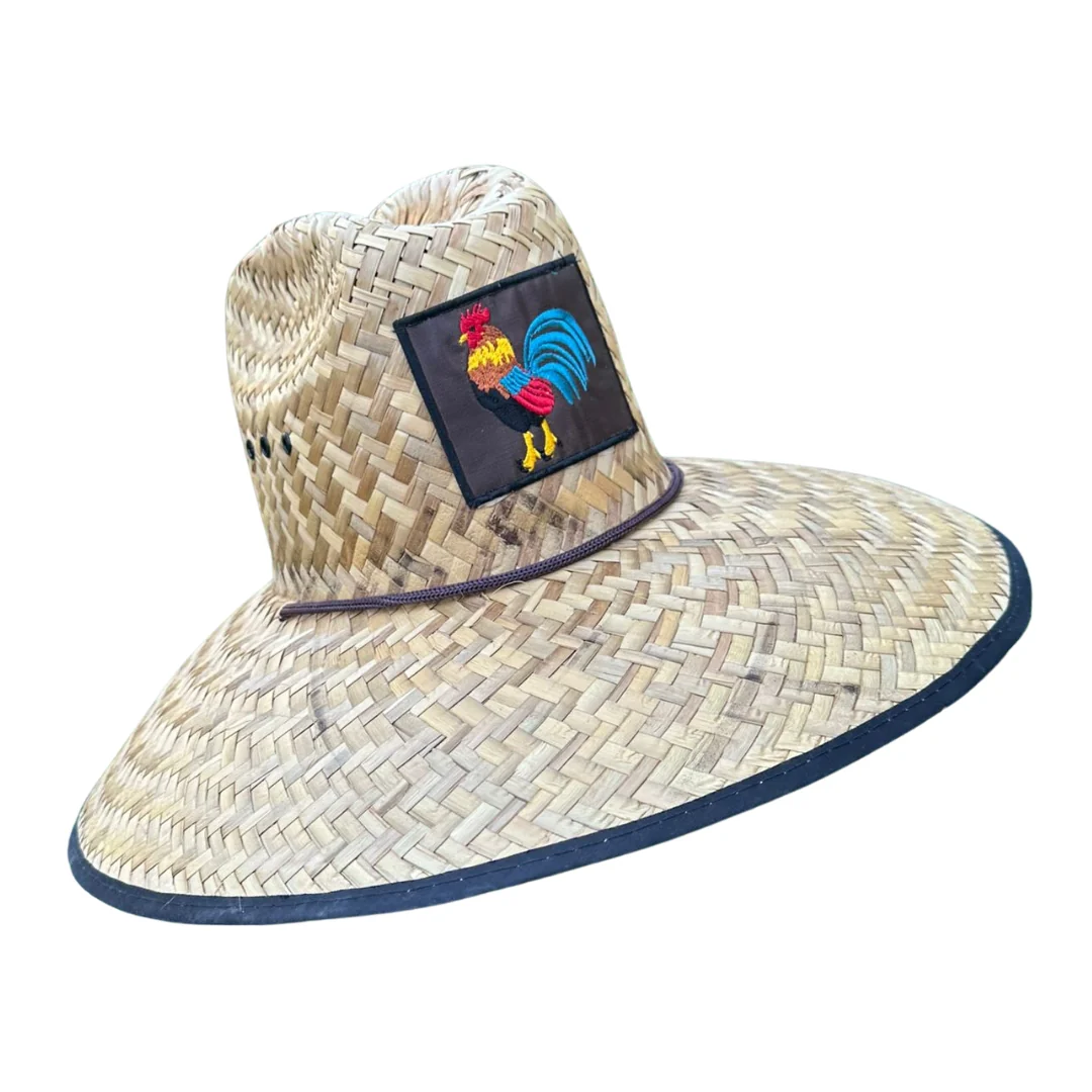 Rooster 🐓 Patch Lifeguard Straw Hat - CLEARANCE / FINAL SALES - Image 3